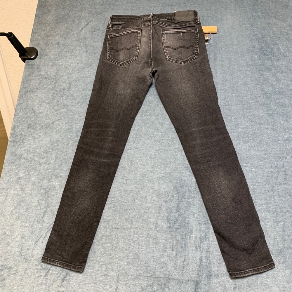 American Eagle Airflex+ Skinny Jeans Mens 29x32 Black Denim Dark Wash 5-Pockets